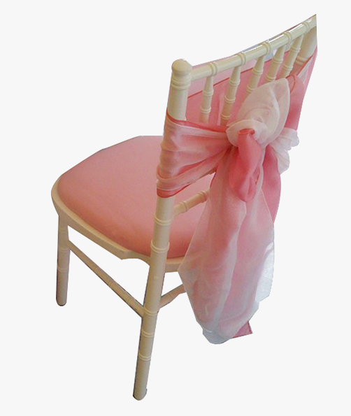 Pure White Chivari Chair with Light Pink Seat Pad for Event Hire