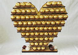 Ferrero Rocher Gold Heart Shaped Stand